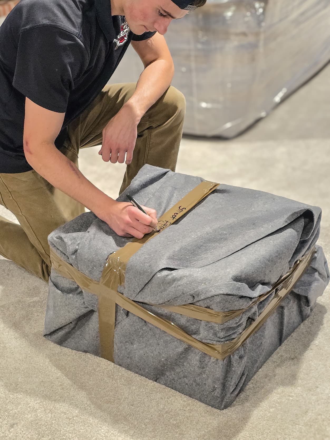 First Due Movers crew packing items carefully