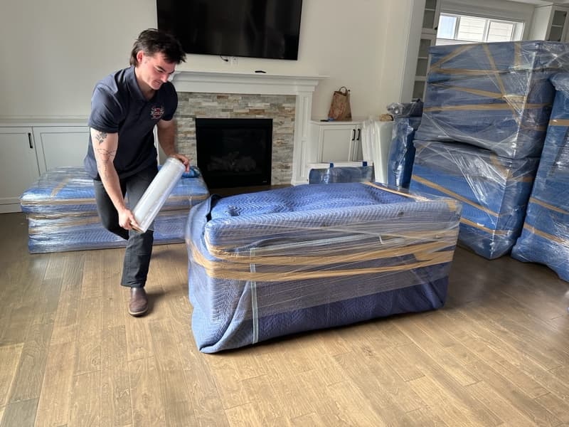 First Due Movers carefully handling furniture