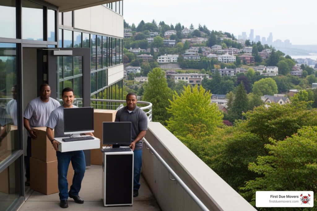 commercial moving installation in clyde hill, wa